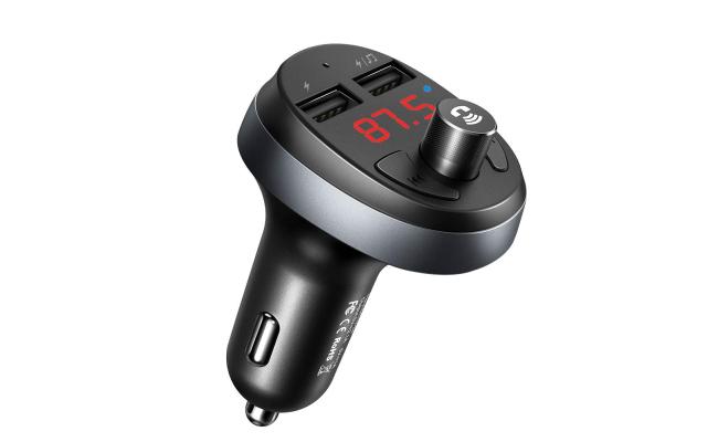 Mcdodo CC-6880 15W Bluetooth FM Transmitter Dual Ports (USB) LED display, 5V, 3A Car Charger - Black
